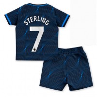 Echipament fotbal Chelsea Raheem Sterling #7 Tricou Deplasare 2023-24 pentru copii maneca scurta (+ Pantaloni scurti)